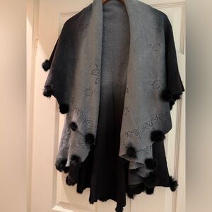 Elegant Black and Gray Women's Sweater